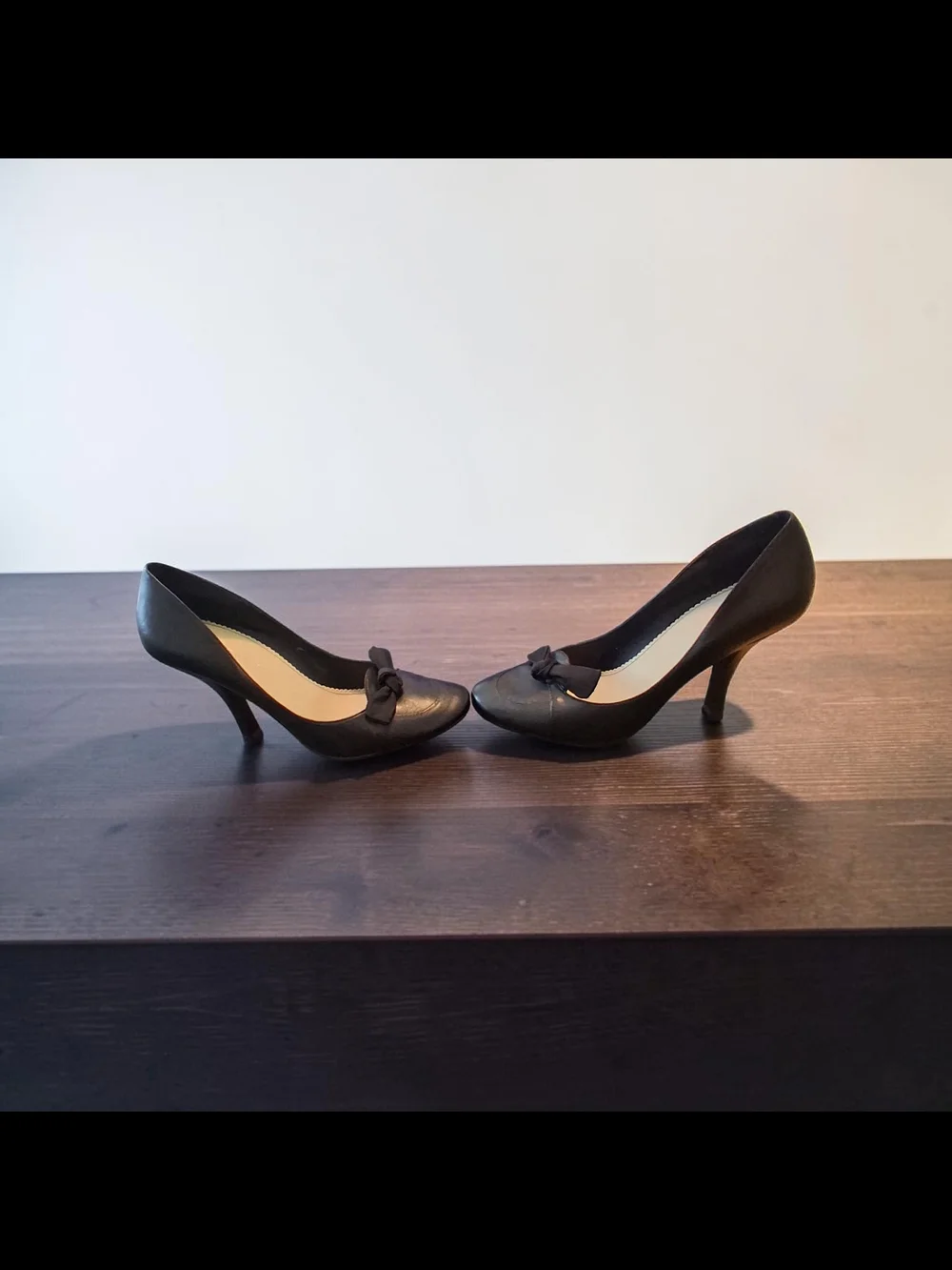 Nine West Black Bow-Accent High Heel Pumps Womens Shoes Size 7 Stiletto Heel